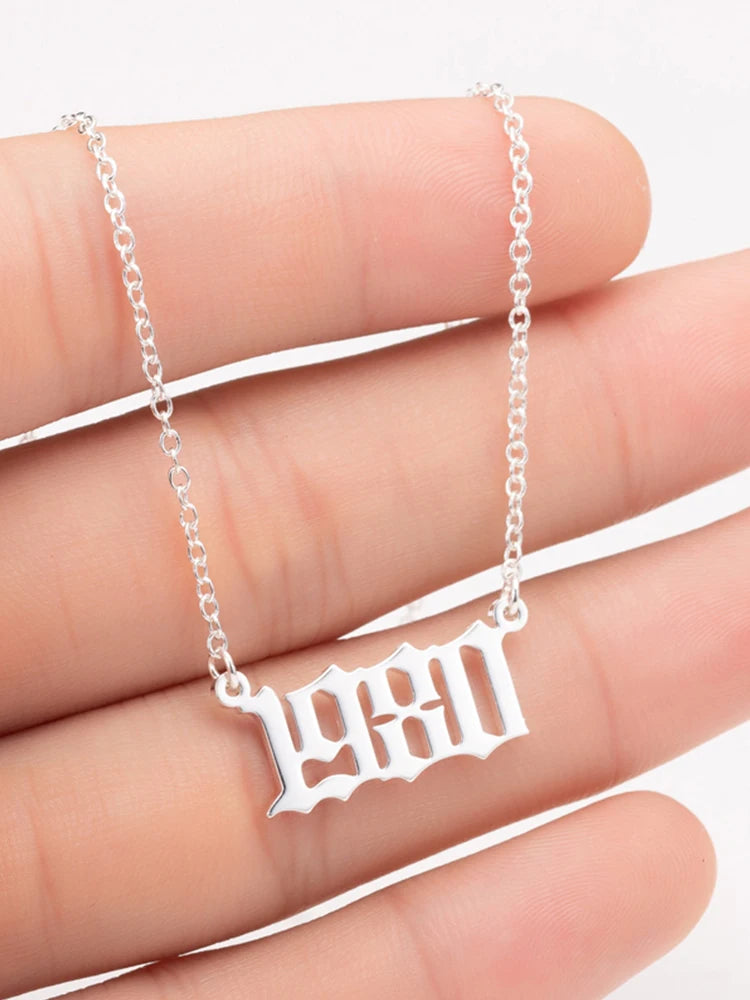 Wedding/Birth Year Necklace