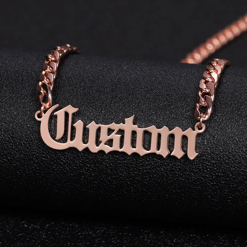 Custom Name Necklace Gold