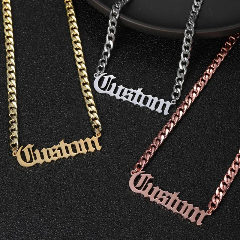 Custom Name Necklace Gold